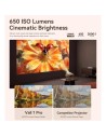 Wanbo Vali 1 Pro 650 Lúmenes ISO Google TV - Proyector Portátil