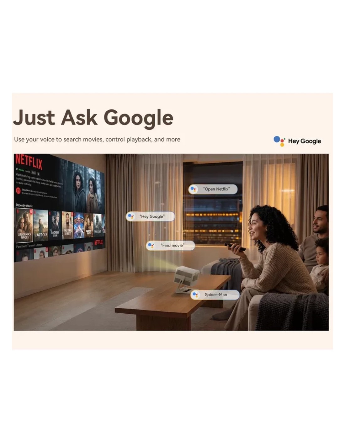 Wanbo Vali 1 Pro 650 Lúmenes ISO Google TV - Proyector Portátil