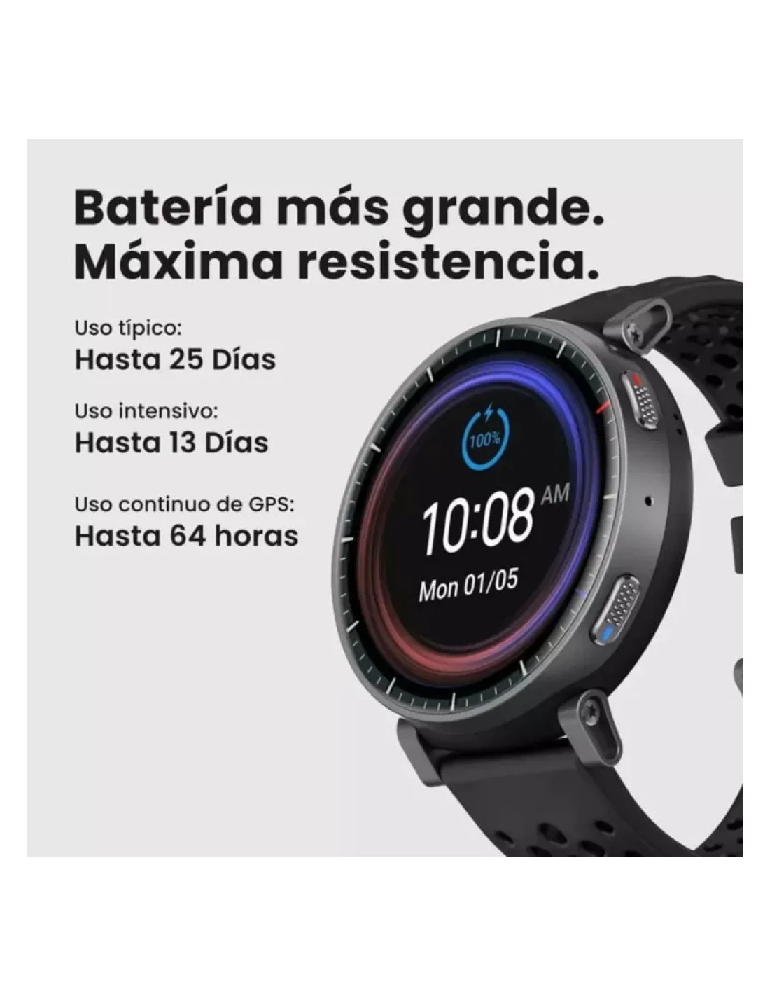 Amazfit Active Max Negro NFC Pantalla AMOLED 1,5 pulgadas 25 días de Autonomía - Reloj Inteligente