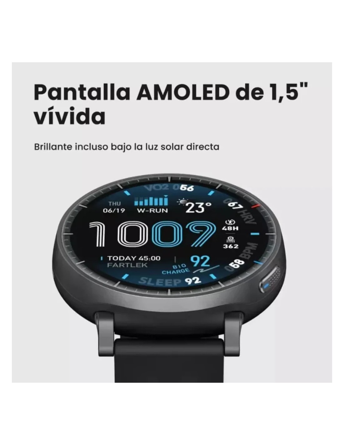 Amazfit Active Max Negro NFC Pantalla AMOLED 1,5 pulgadas 25 días de Autonomía - Reloj Inteligente