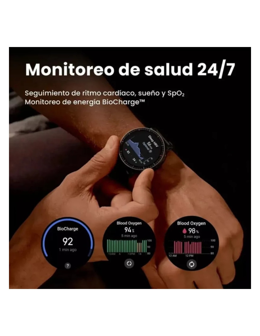 Amazfit Active Max Negro NFC Pantalla AMOLED 1,5 pulgadas 25 días de Autonomía - Reloj Inteligente