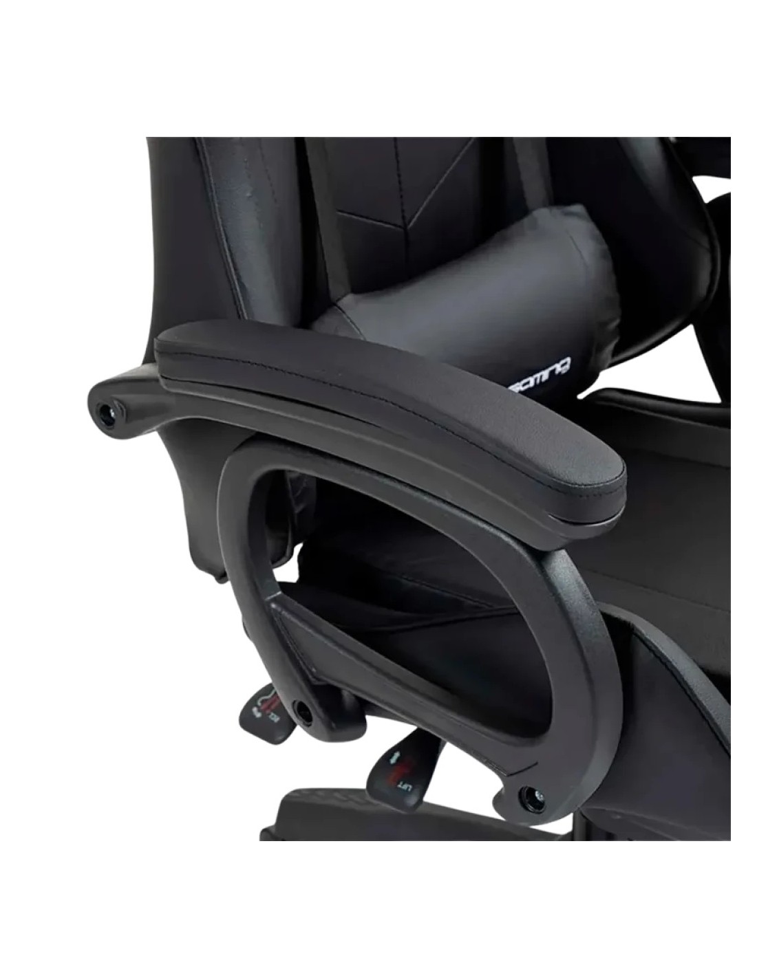 Silla Gaming PowerGaming Con Altavoz Bluetooth y Masaje + Reposapiés Negro