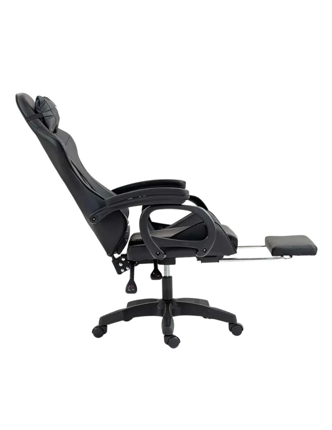 Silla Gaming PowerGaming Con Altavoz Bluetooth y Masaje + Reposapiés Negro