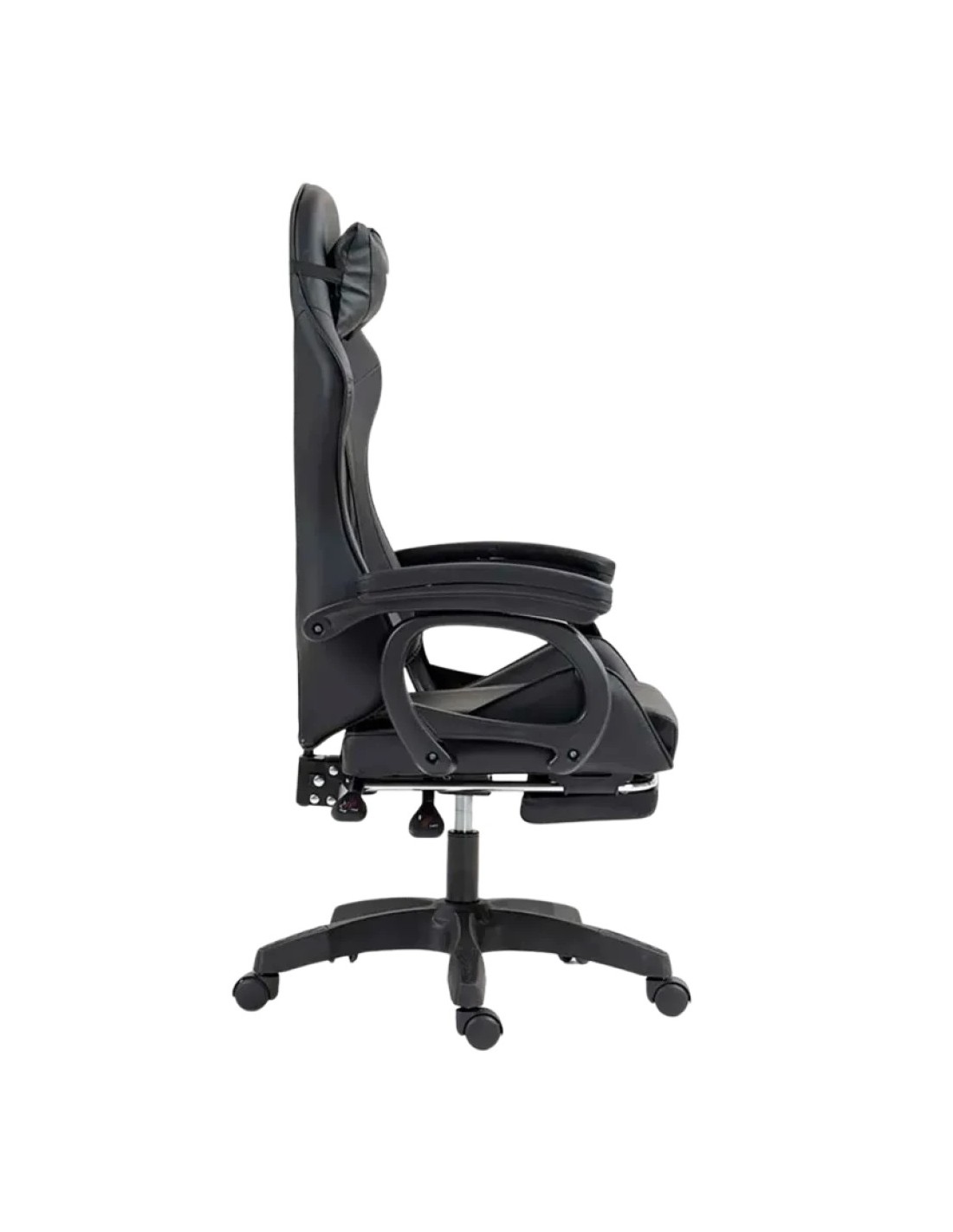 Silla Gaming PowerGaming Con Altavoz Bluetooth y Masaje + Reposapiés Negro