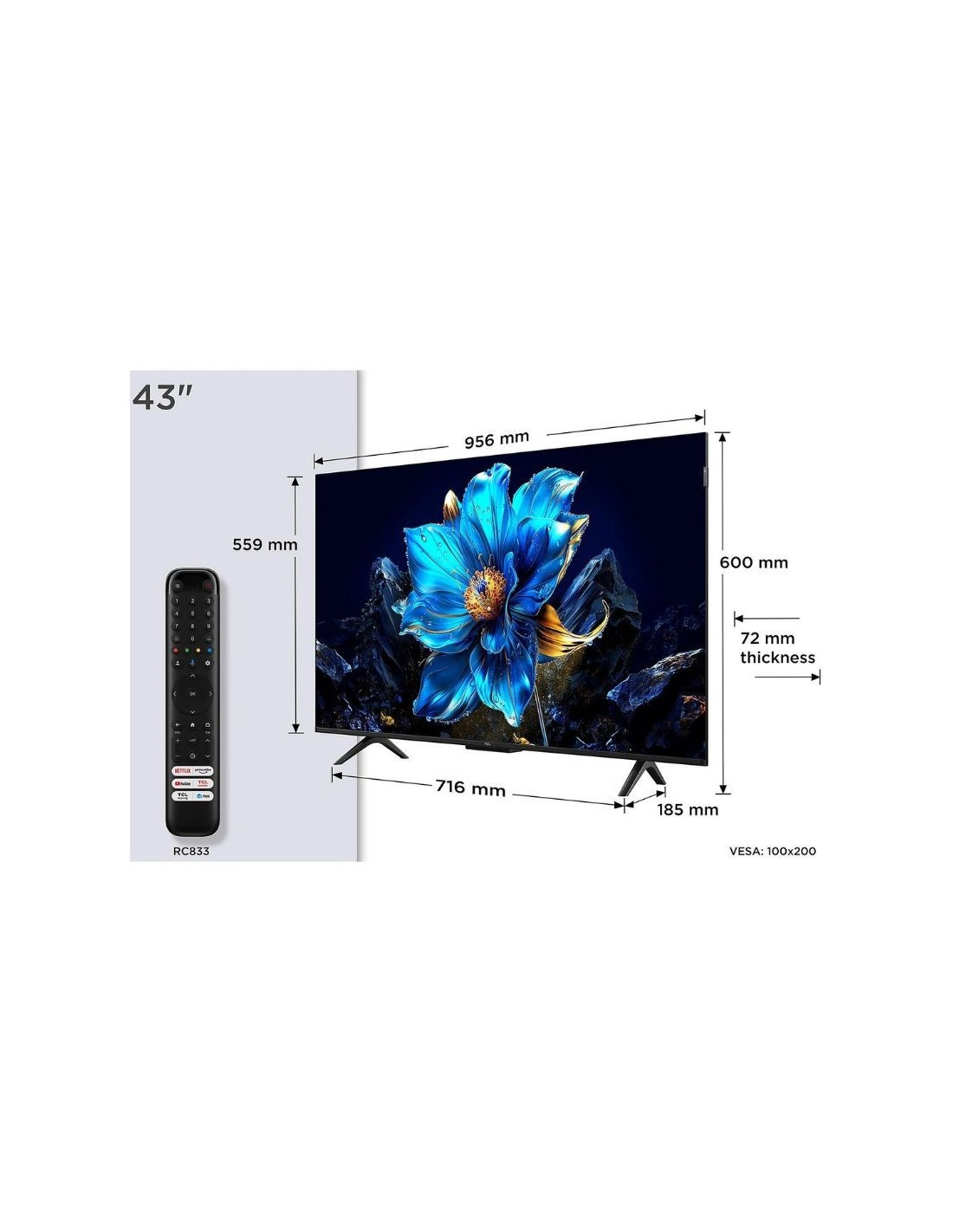 TCL 43" QLED 4K Smart TV | El Ocio Virtual