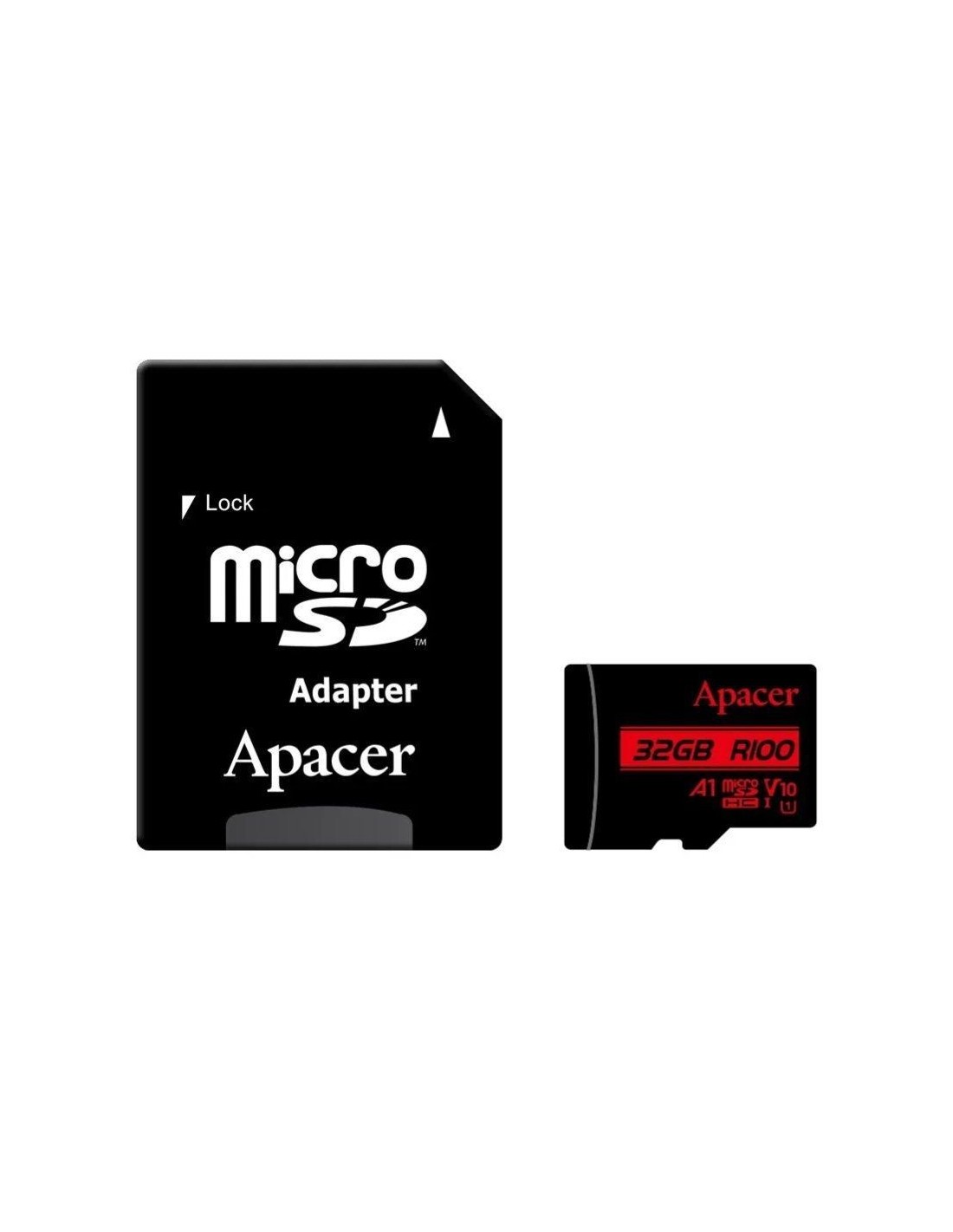 Tarjeta de Memoria Apacer 32GB microSD HC UHS 1 con Adaptador/ Clase 10/ 100MBs