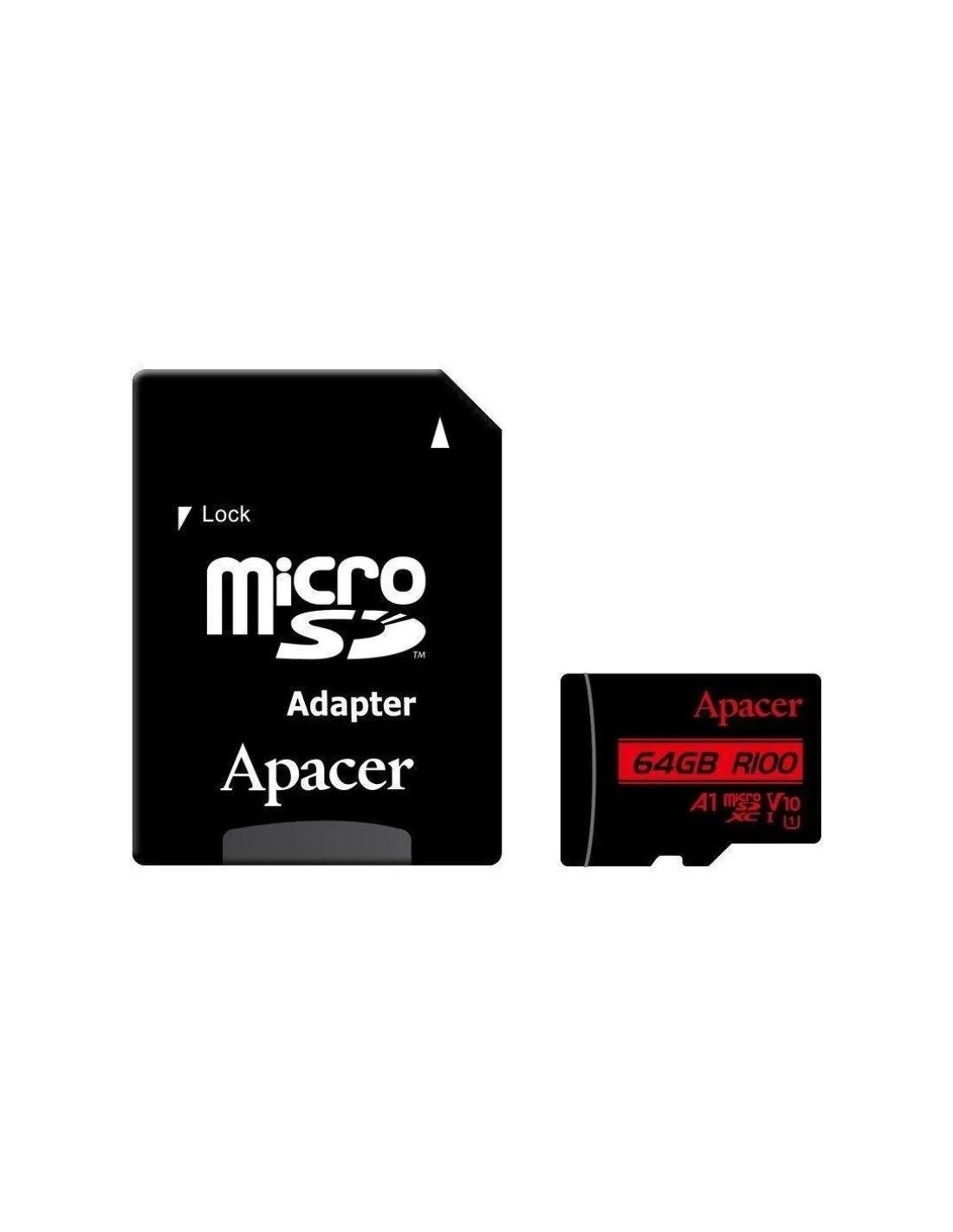 Tarjeta de Memoria Apacer 64GB XC UHS 1 con Adaptador/ Clase 10/ 100MBs