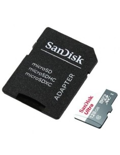 Tarjeta de Memoria SanDisk Ultra 128GB microSD XC con Adaptador/ Clase 10/ 80MB/s 2