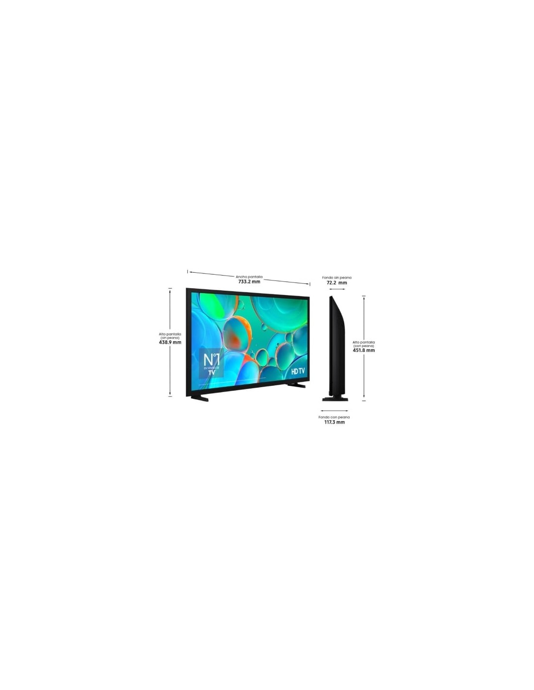 Televisor Samsung H5005 TU32H5005FK 32 pulgadas HD Smart TV WiFi