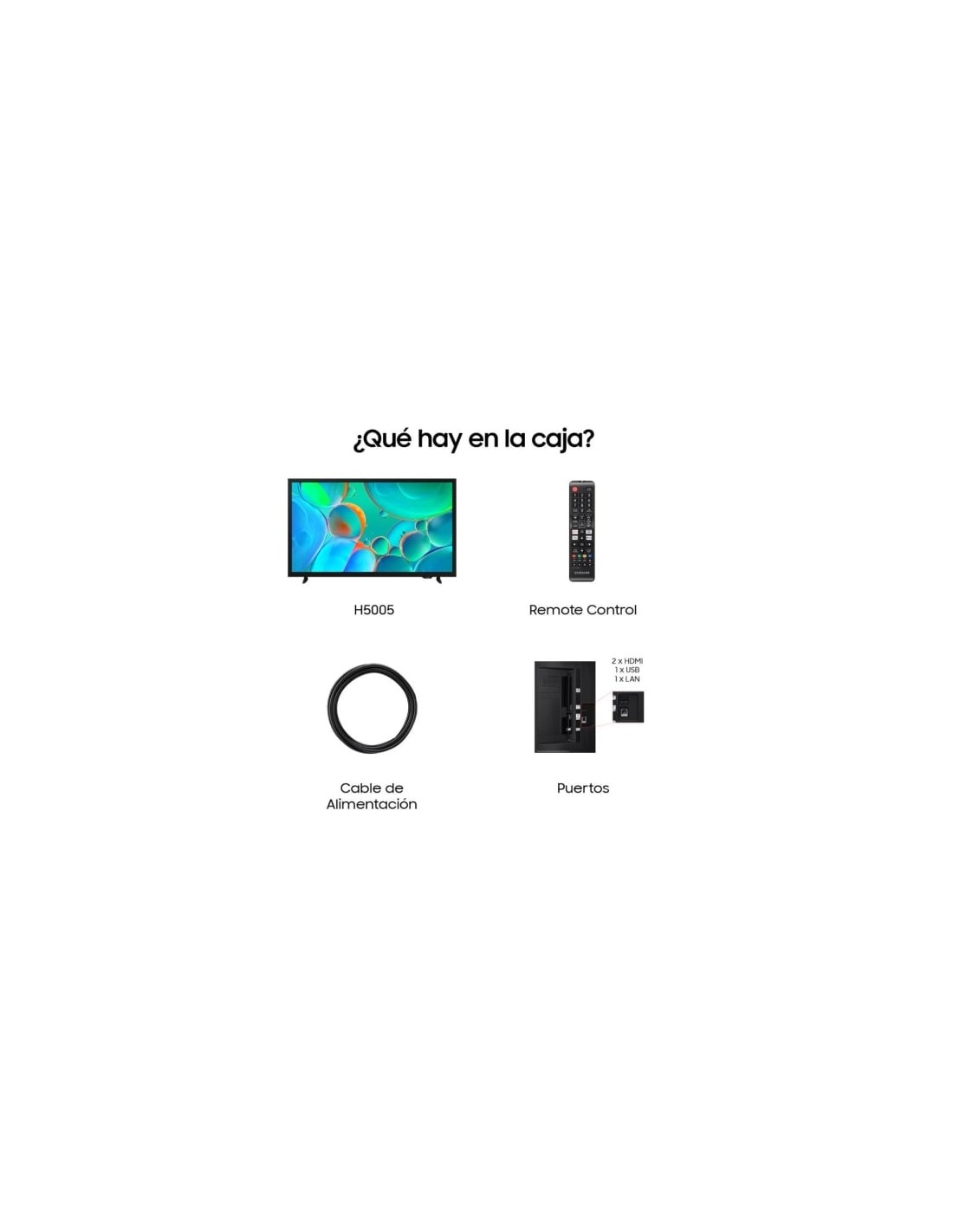 Televisor Samsung H5005 TU32H5005FK 32 pulgadas HD Smart TV WiFi