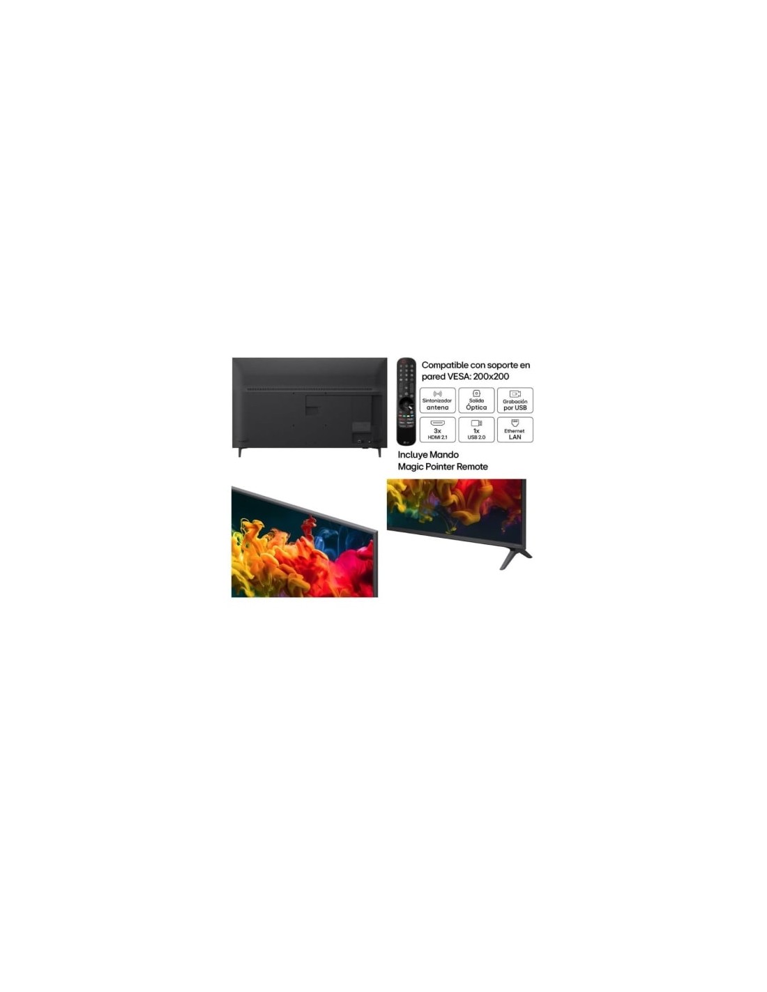 Televisor LG QNED evo AI QNED8EB Mini LED 43QNED8EB3F 43 pulgadas