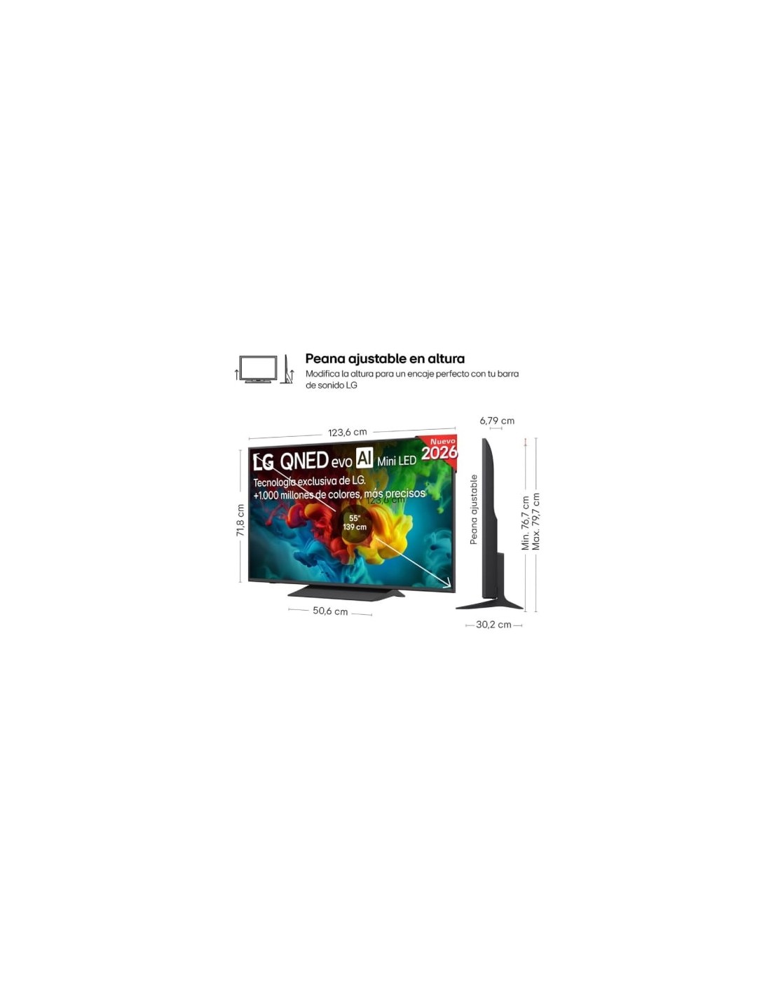 Televisor LG QNED 55QNED83B6A 55 pulgadas Ultra HD 4K Smart TV WiFi
