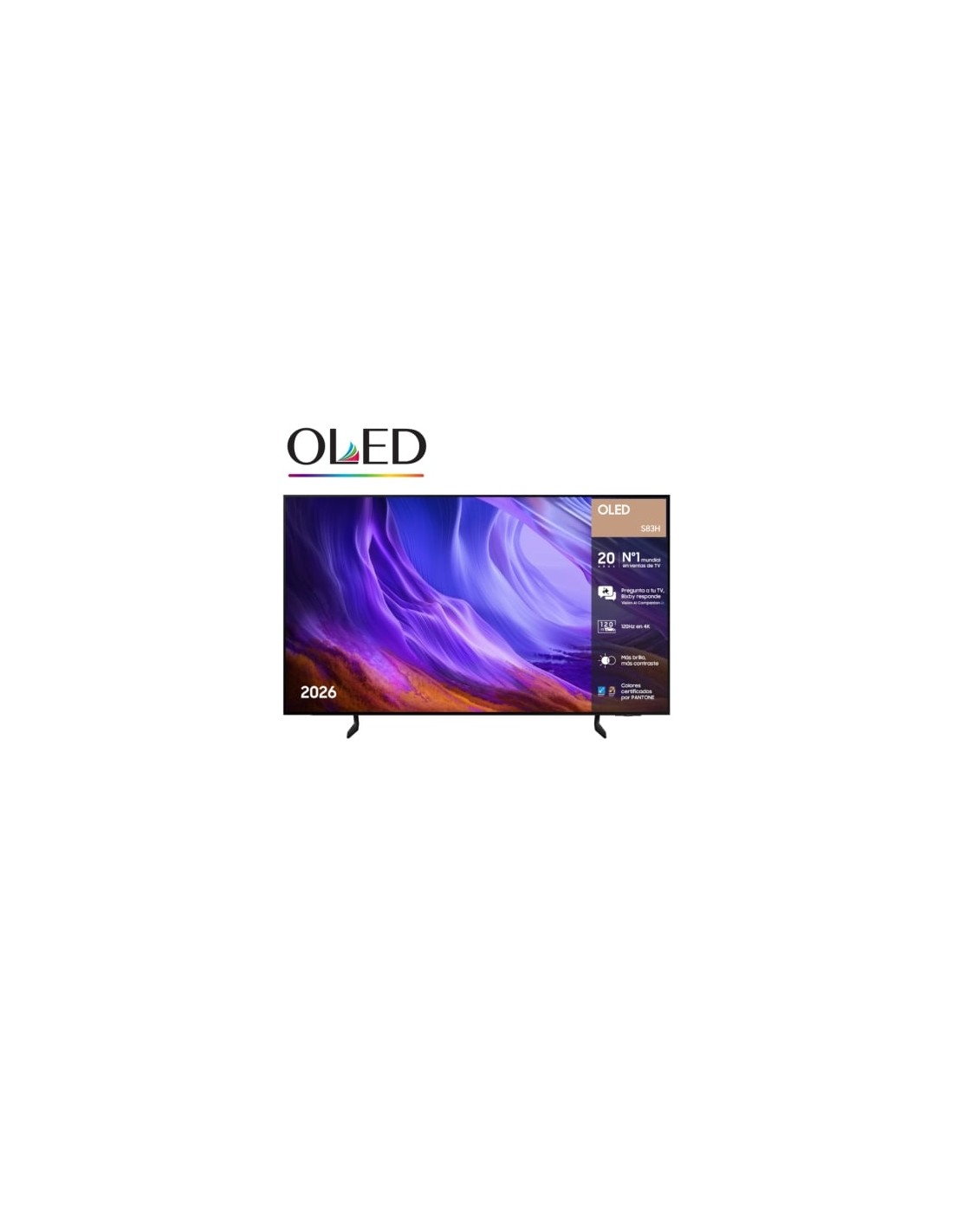 Televisor Samsung OLED S83H TQ55S83HAE 55 pulgadas Ultra HD 4K Smart