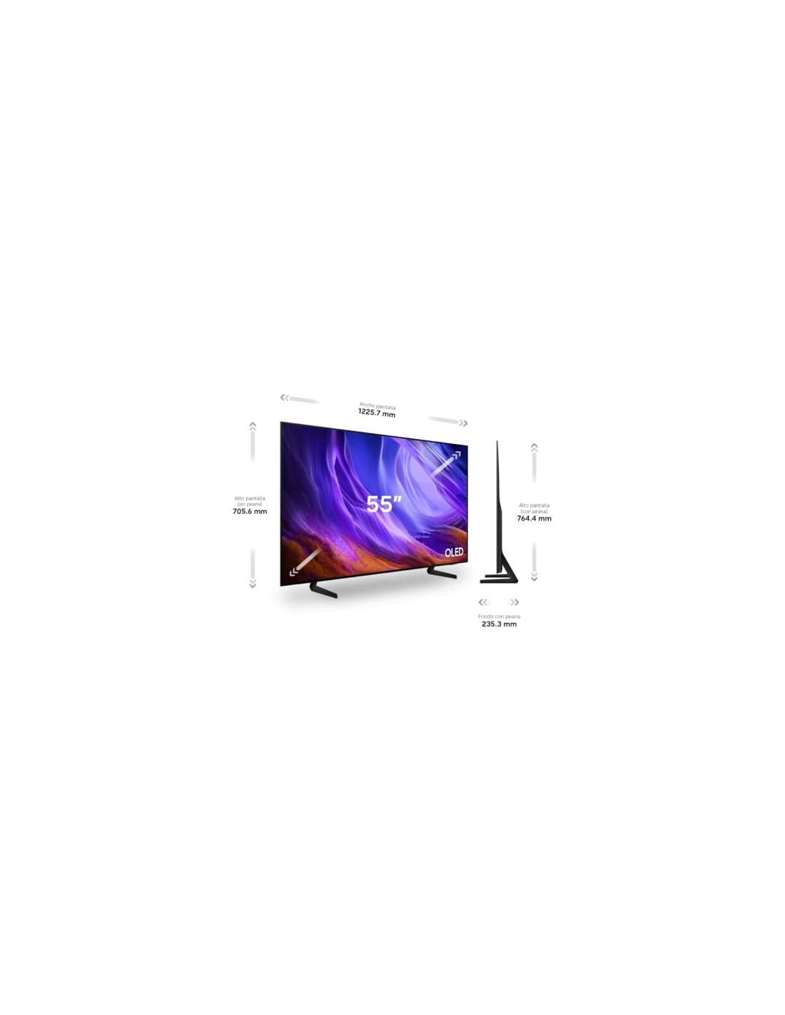 Televisor Samsung OLED S83H TQ55S83HAE 55 pulgadas Ultra HD 4K Smart