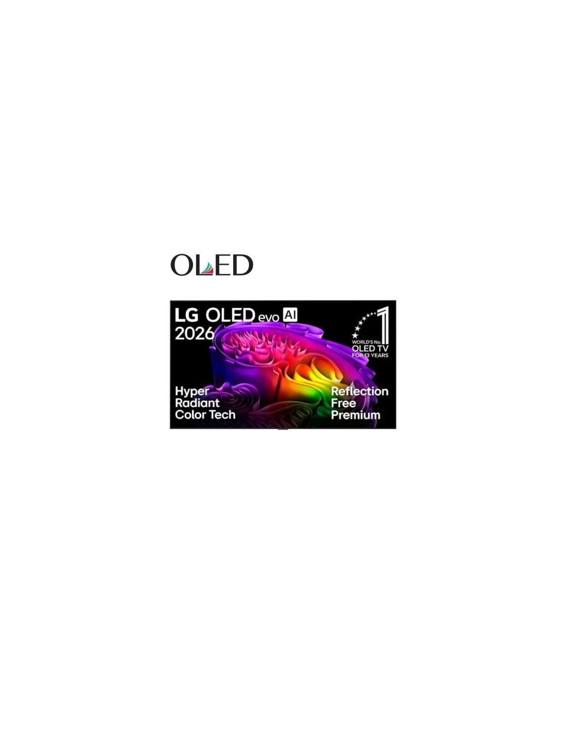 Televisor LG OLED Evo AI G6 OLED55G68LW 55 pulgadas Ultra HD 4K Smart