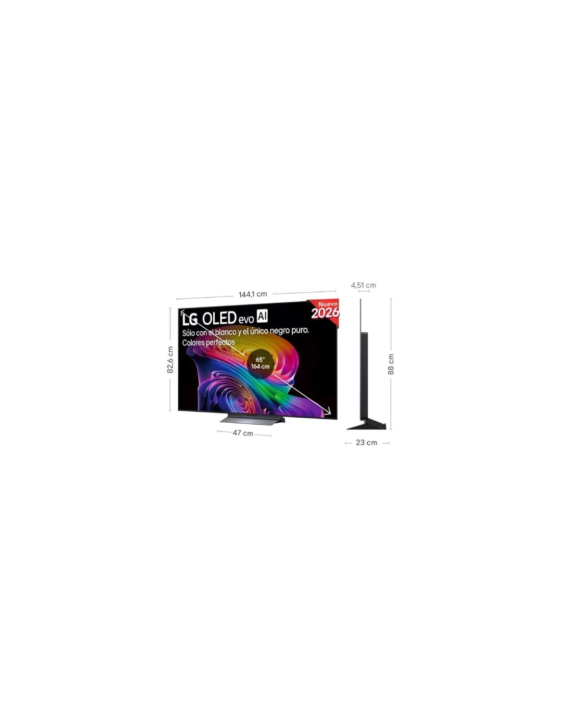 Televisor LG OLED evo AI C6 OLED65C66LB 65 pulgadas Ultra HD 4K Smart