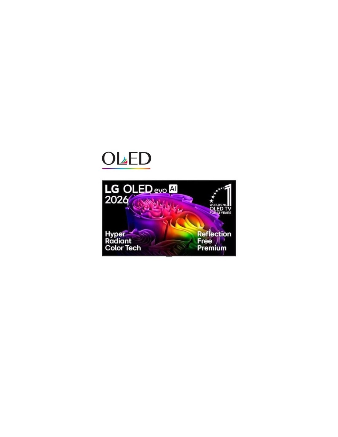 Televisor LG OLED Evo AI G6 OLED65G68LW 65 pulgadas Ultra HD 4K Smart