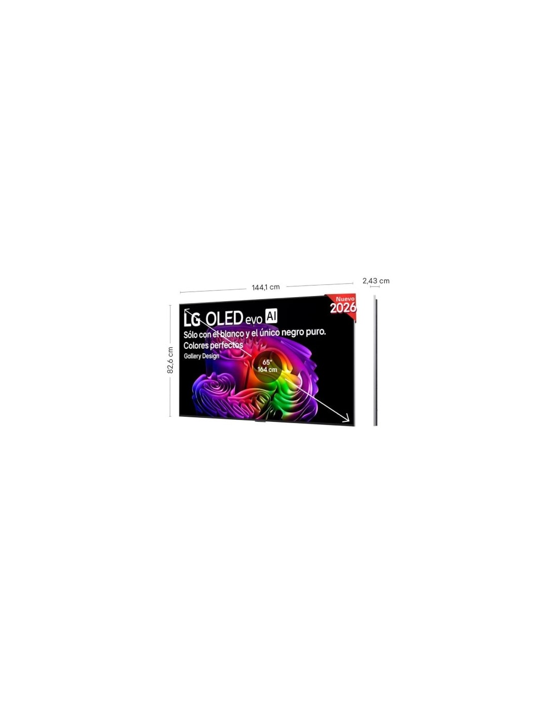 Televisor LG OLED Evo AI G6 OLED65G68LW 65 pulgadas Ultra HD 4K Smart