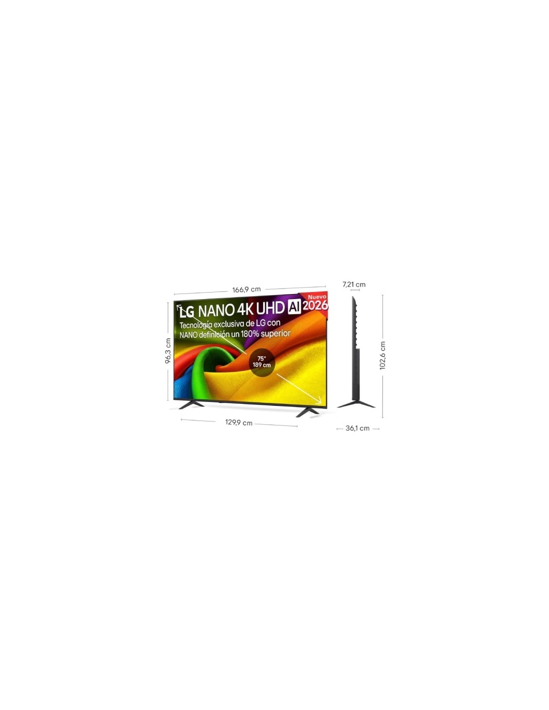 Televisor LG NanoCell 75NU850B6LA 75 pulgadas Ultra HD 4K Smart TV