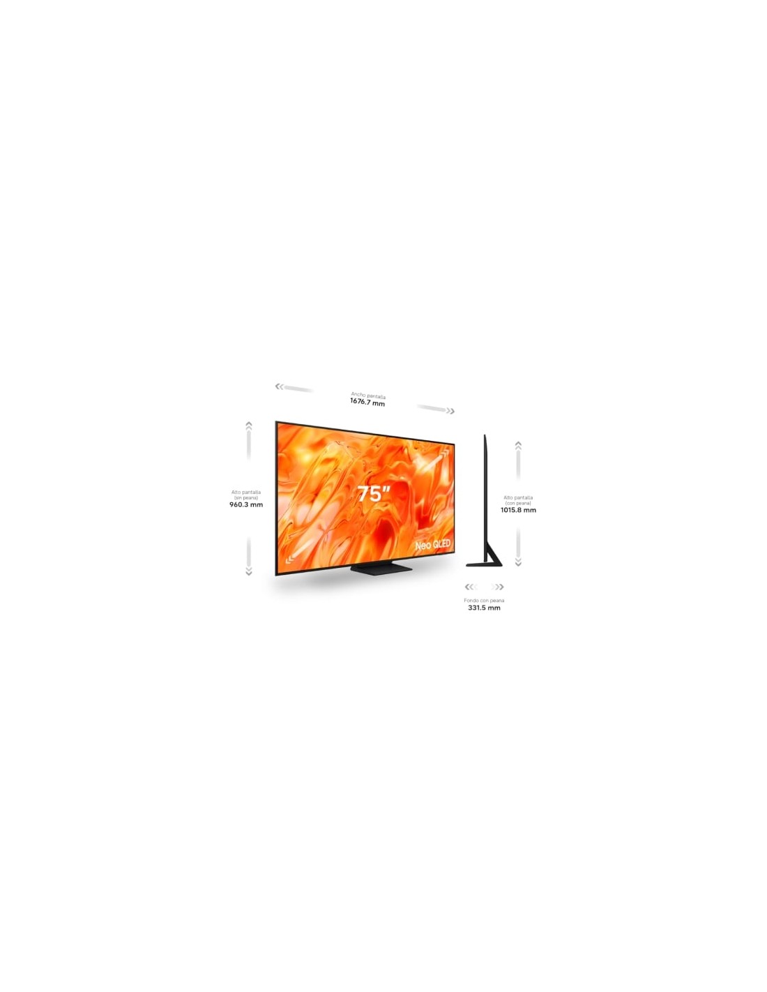 Televisor Samsung Neo QLED TQ75QN73HAU 75 pulgadas Ultra HD 4K Smart