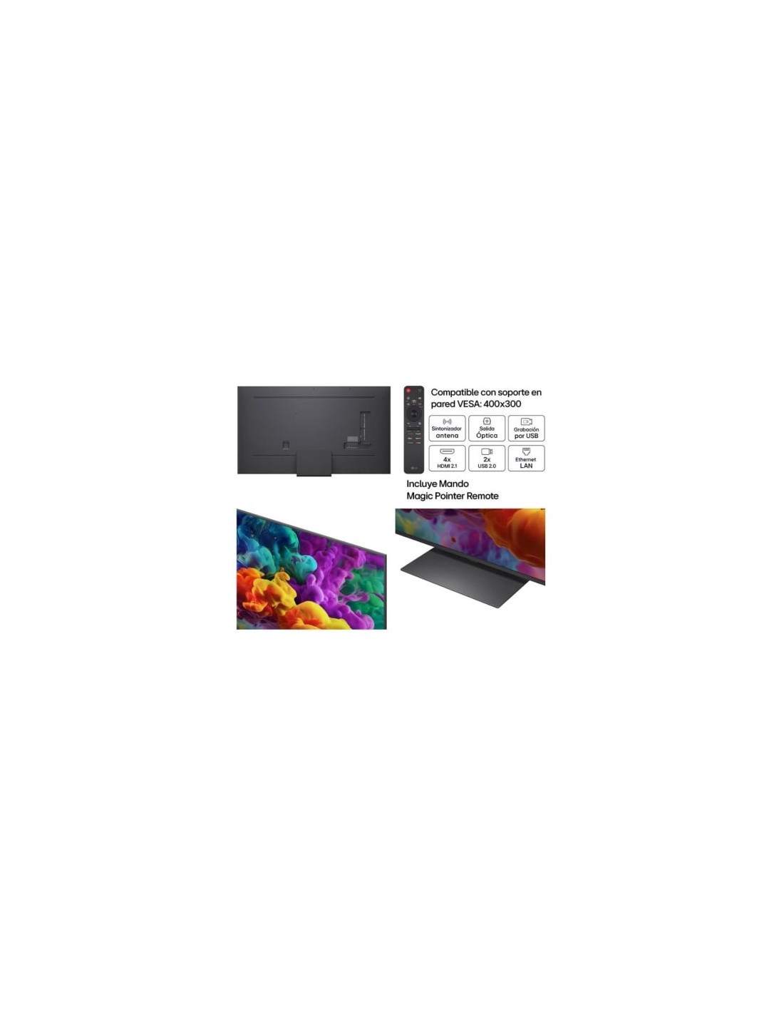 Televisor LG QNED evo AI QNED87 Mini LED 75QNED87B6A 75 pulgadas