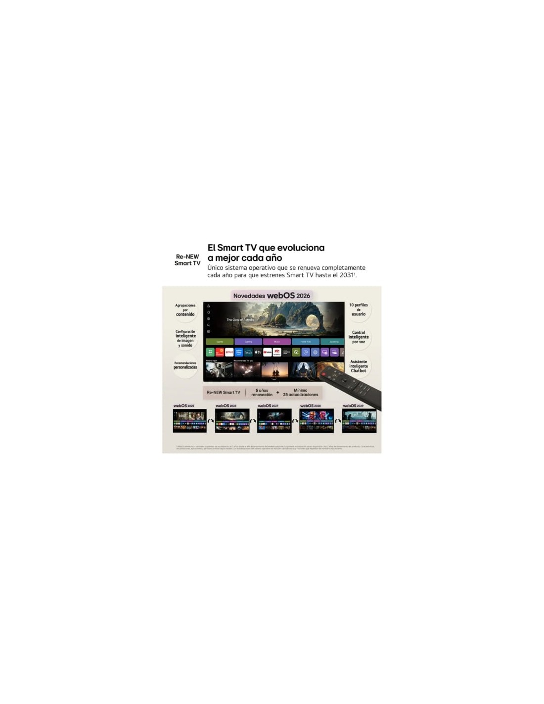Televisor LG OLED evo AI C6 OLED83C66LB 83 pulgadas Ultra HD 4K Smart