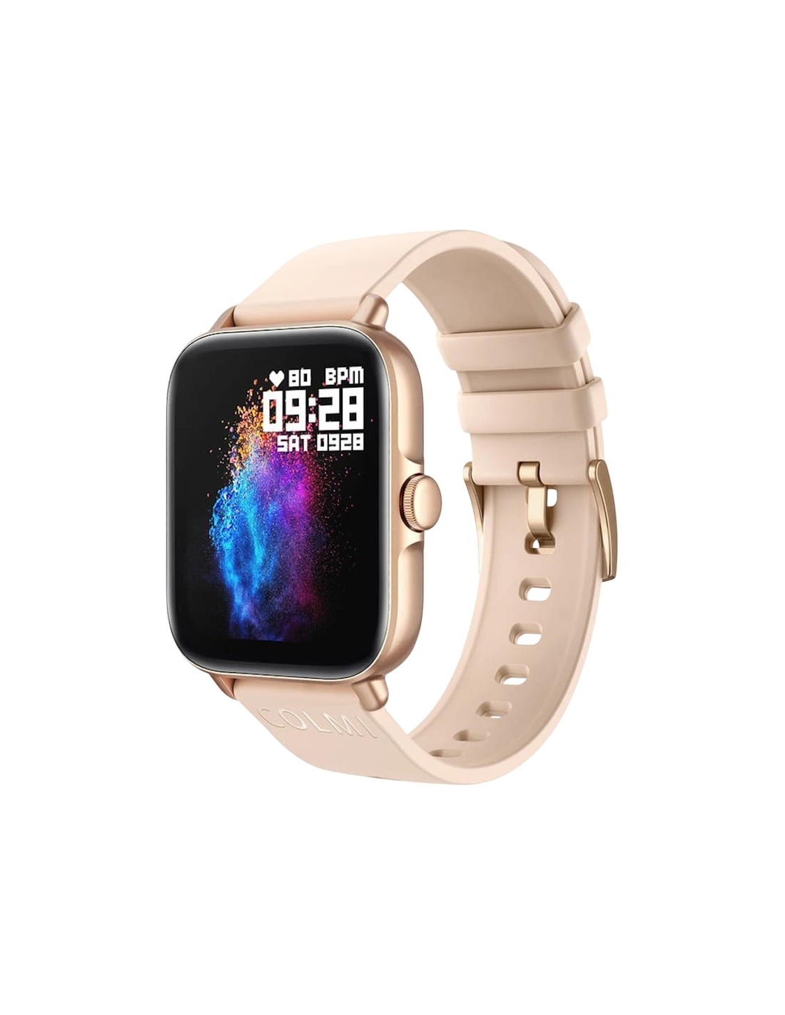 COLMI P28 Plus Dorado Correa Silicona Crema | Smartwatch en Logroño