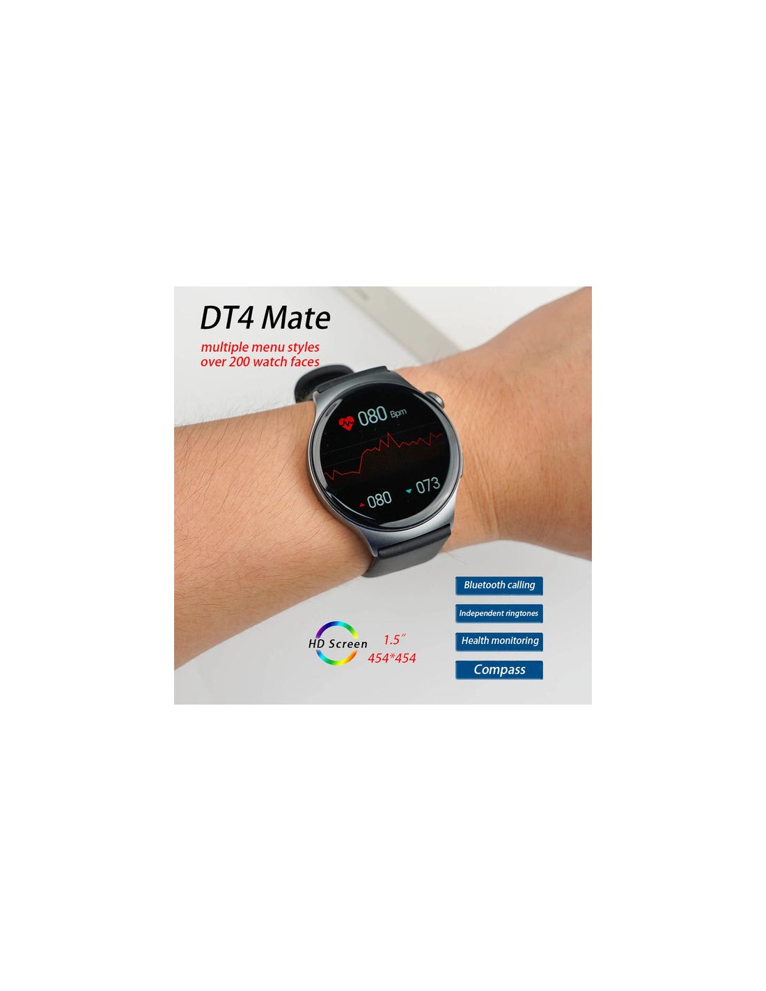 DT NO.1 DT4 Mate Negro | Smartwatch en Logroño