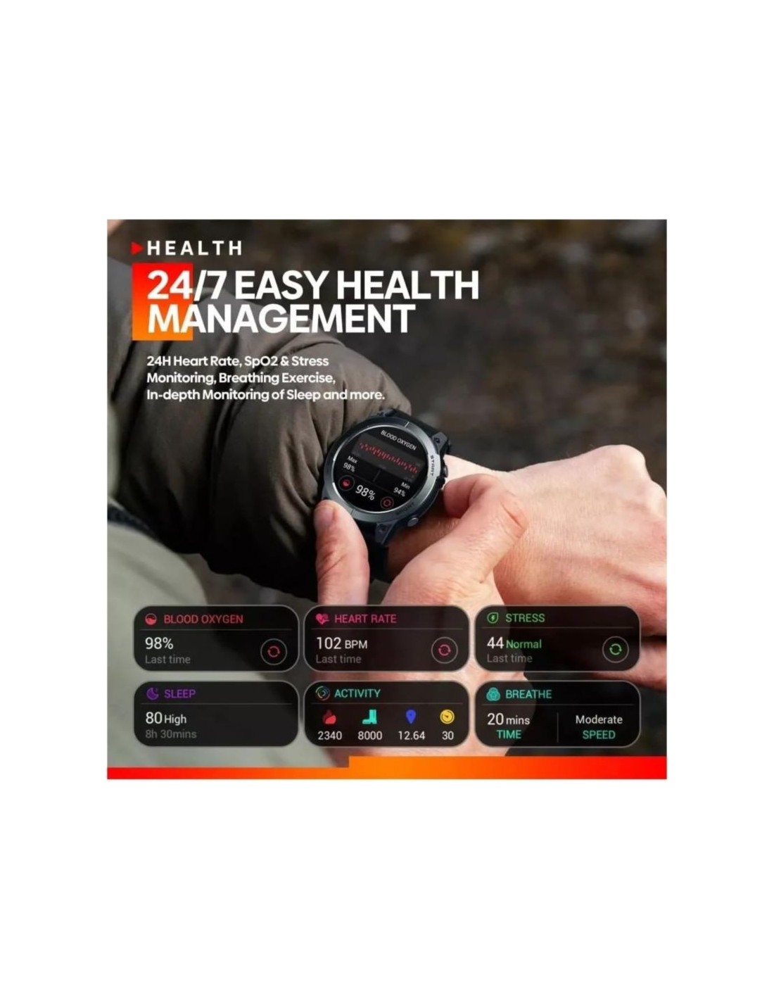 Zeblaze Stratos 3 Pro Negro | Smartwatch en Logroño