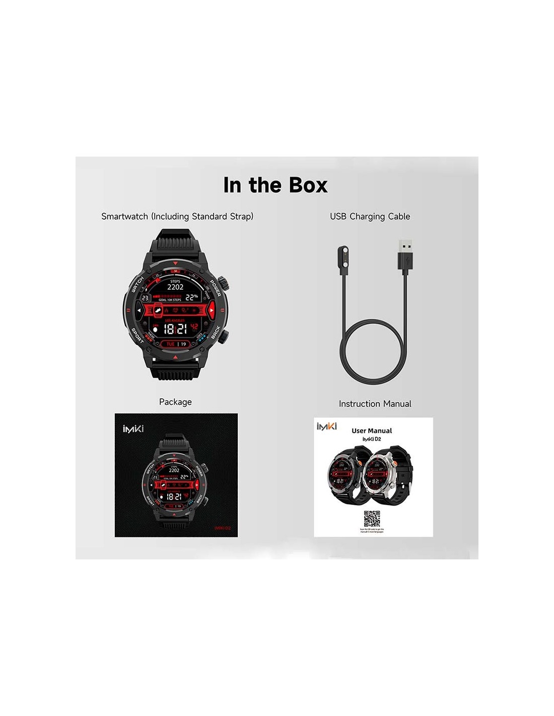 Imiki D2 Negro | Smartwatch en Logroño