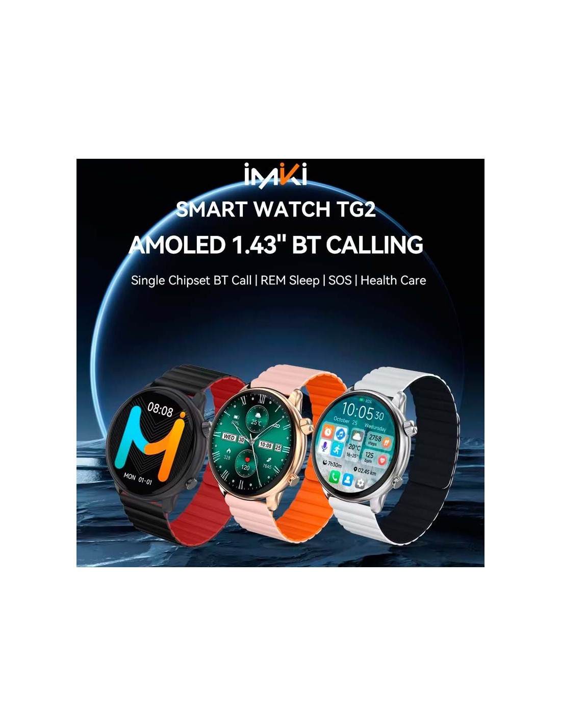 Imiki TG2 Negro | Smartwatch en Logroño