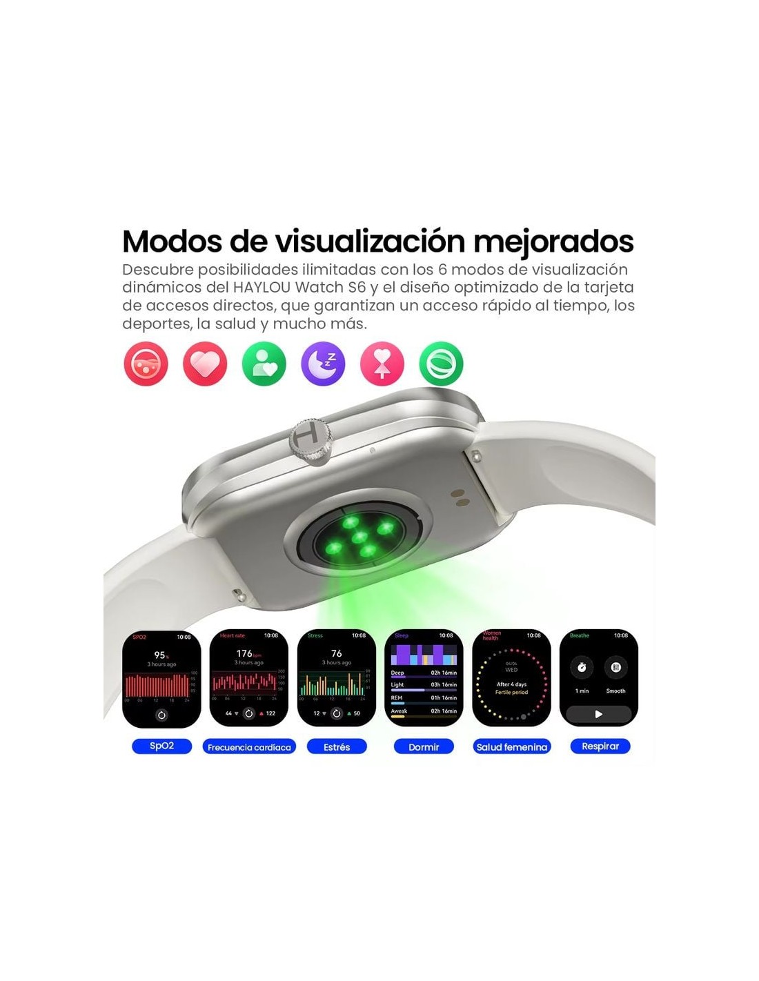 Haylou Watch S6 Blanco | Smartwatch en Logroño