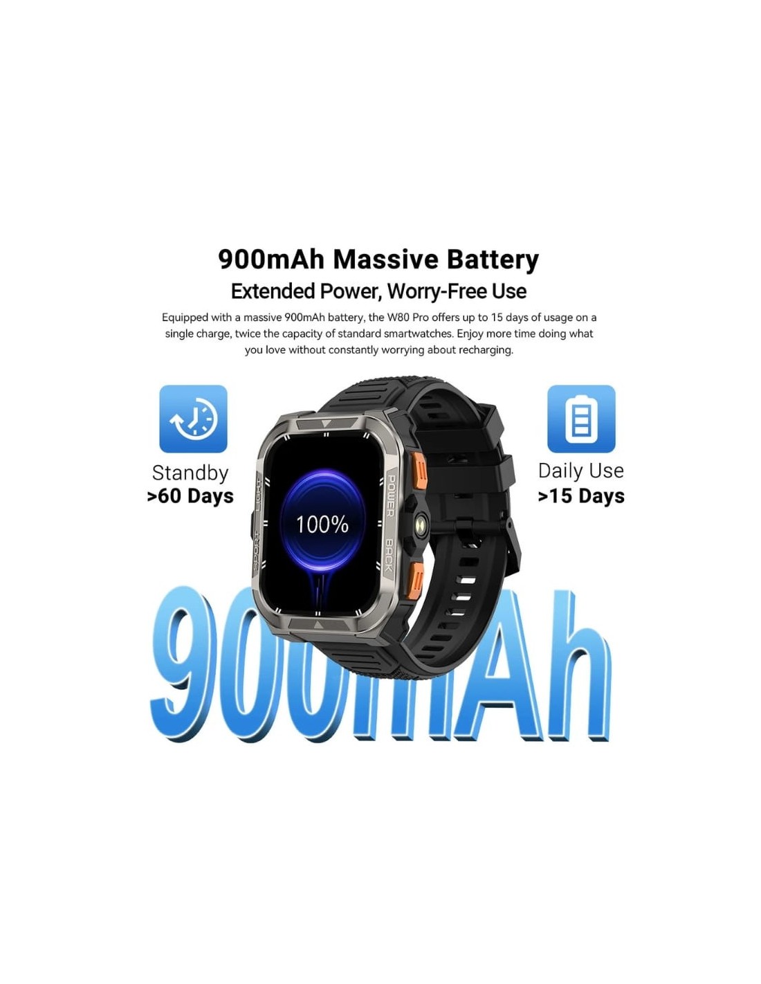 Blackview W80 Pro Negro | Smartwatch en Logroño
