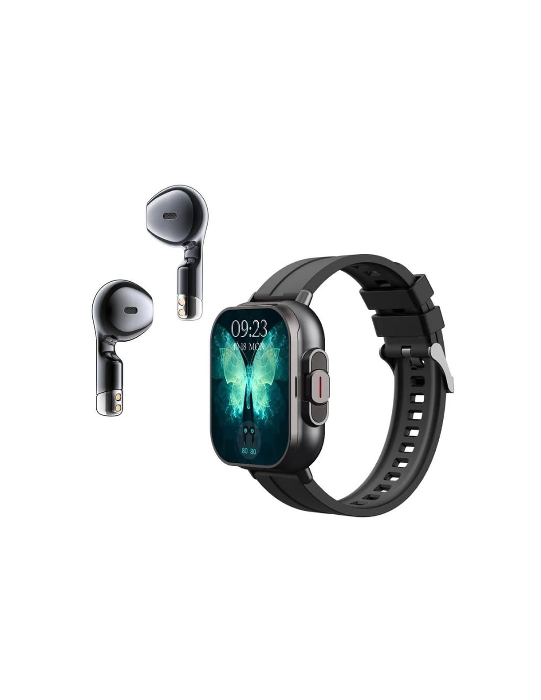 D8 Negro Correa Silicona con auriculares | Smartwatch en Logroño