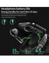 D8 Negro Correa Silicona con auriculares | Smartwatch en Logroño