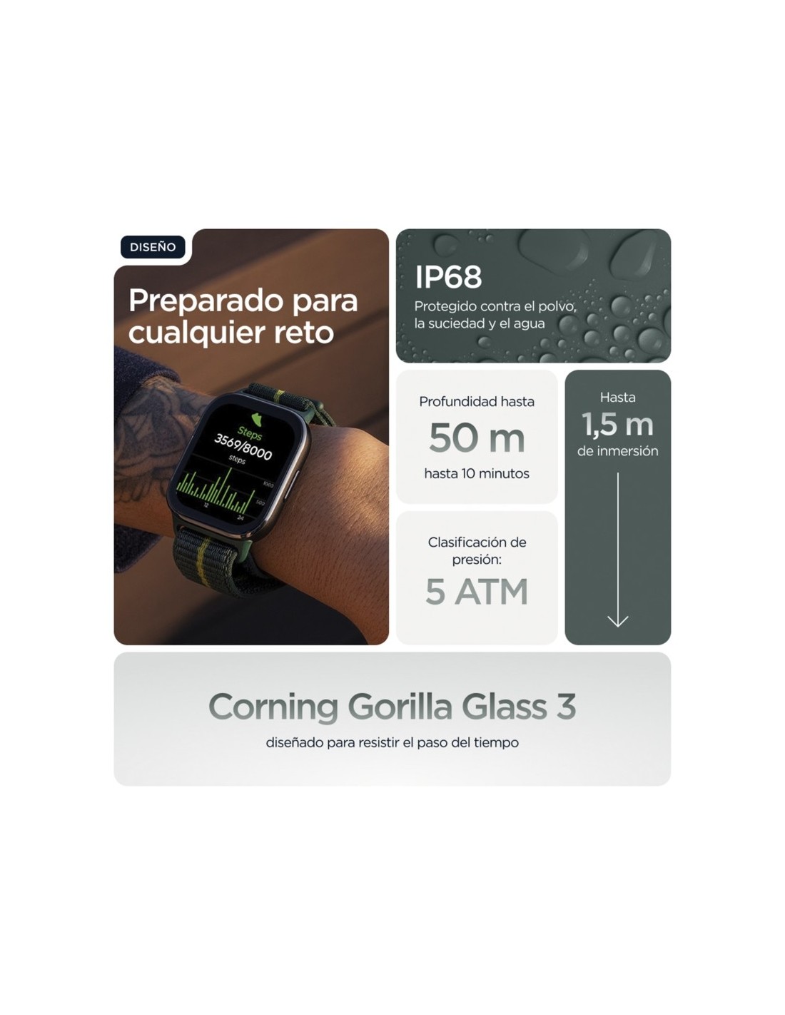 Motorola Moto Watch Fit Verde | Smartwatch en Logroño