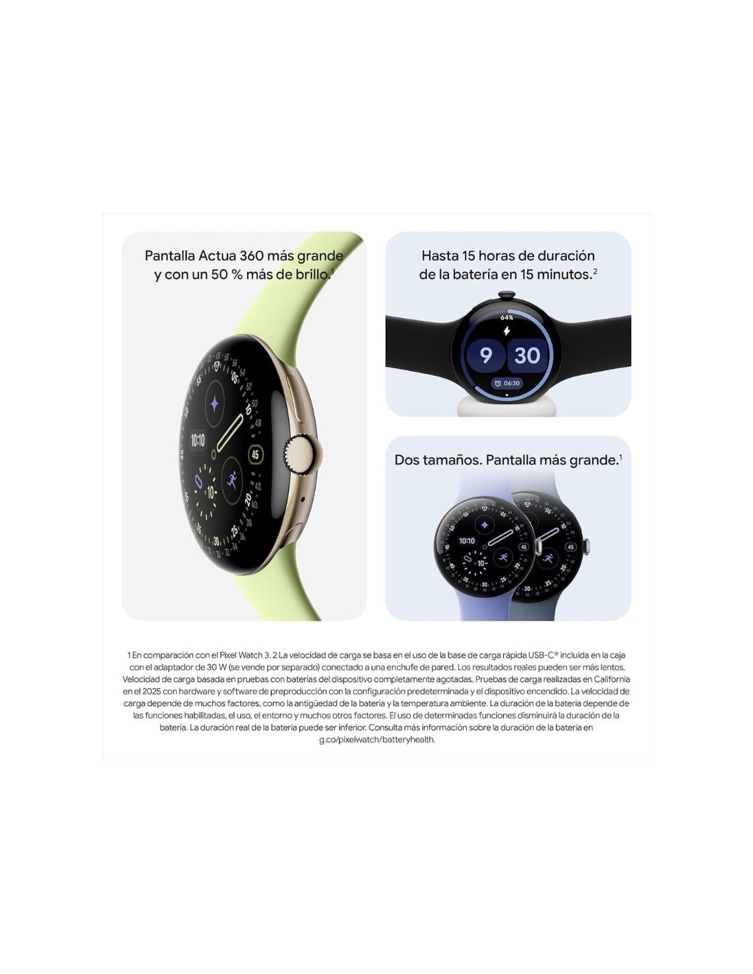Google Pixel Watch 4 41 mm Plata | Smartwatch en Logroño