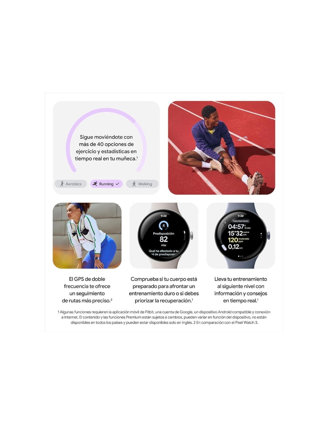 Google Pixel Watch 4 41 mm Plata | Smartwatch en Logroño