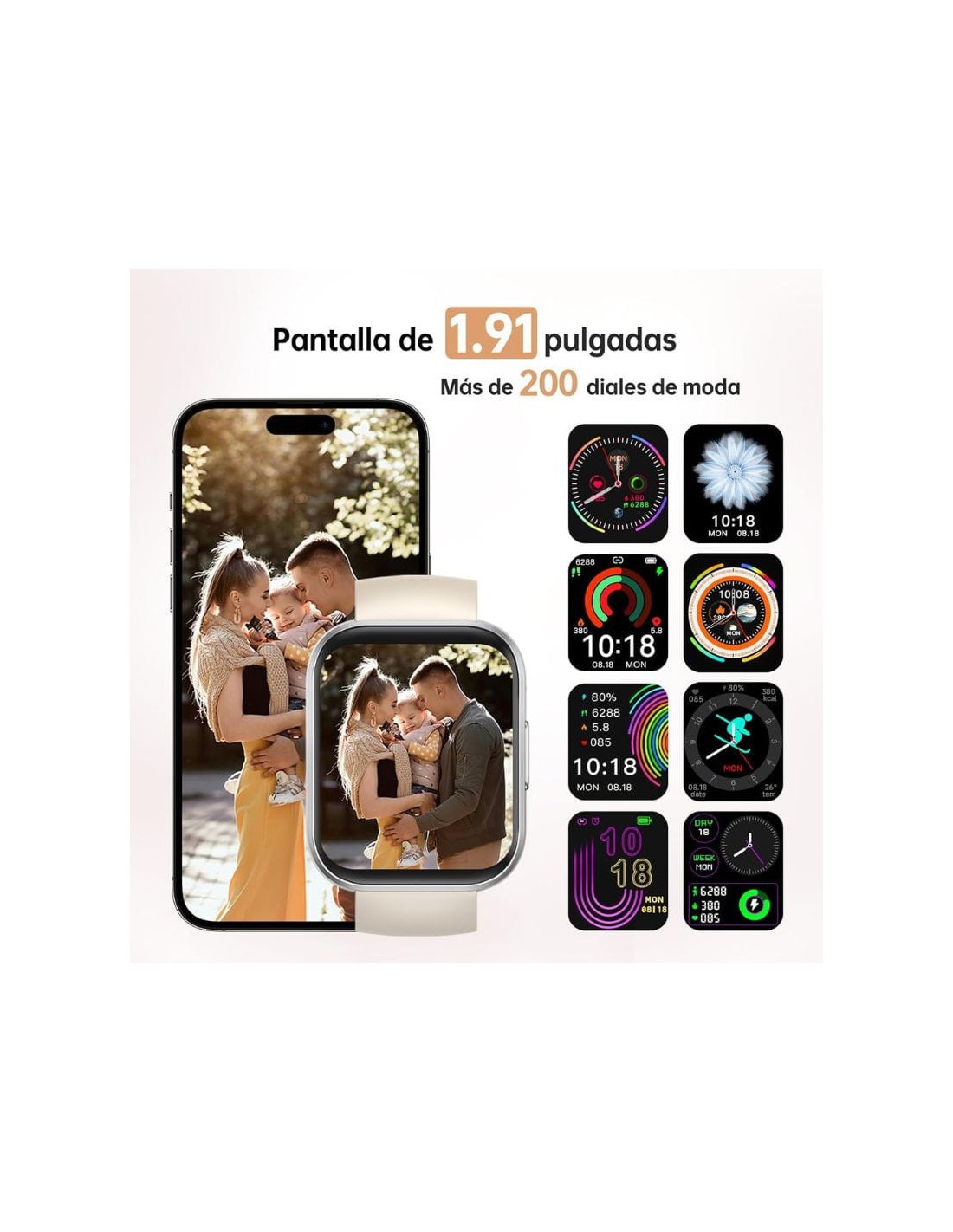 Oukitel BT103 Rosa/Dorado | Smartwatch en Logroño