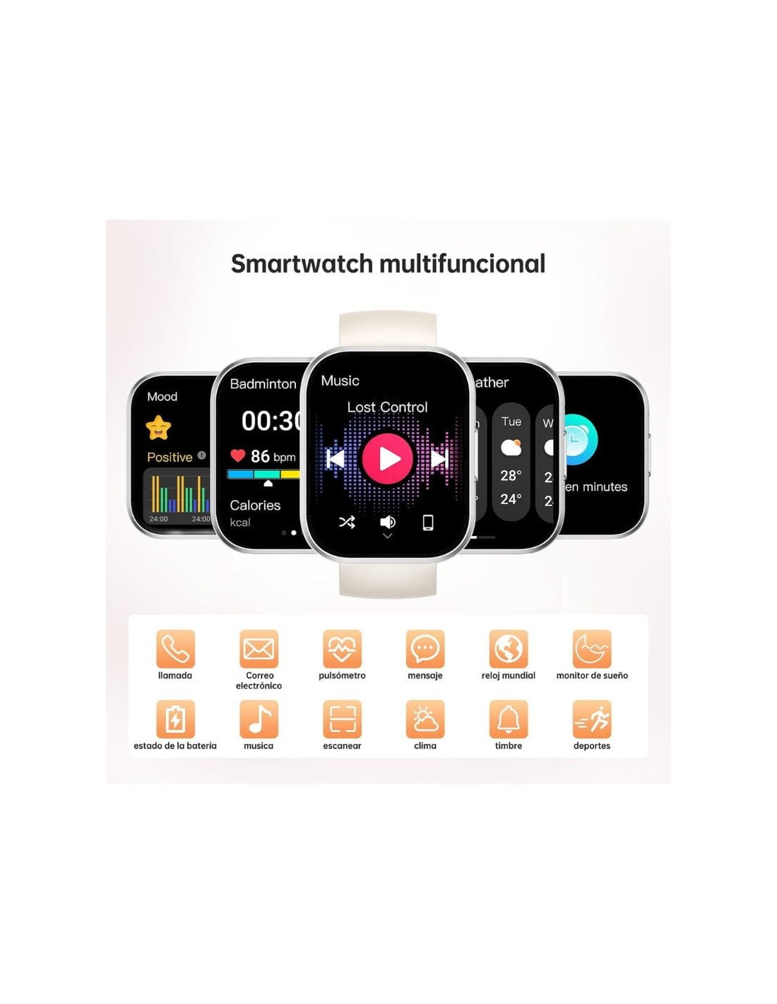 Oukitel BT103 Rosa/Dorado | Smartwatch en Logroño