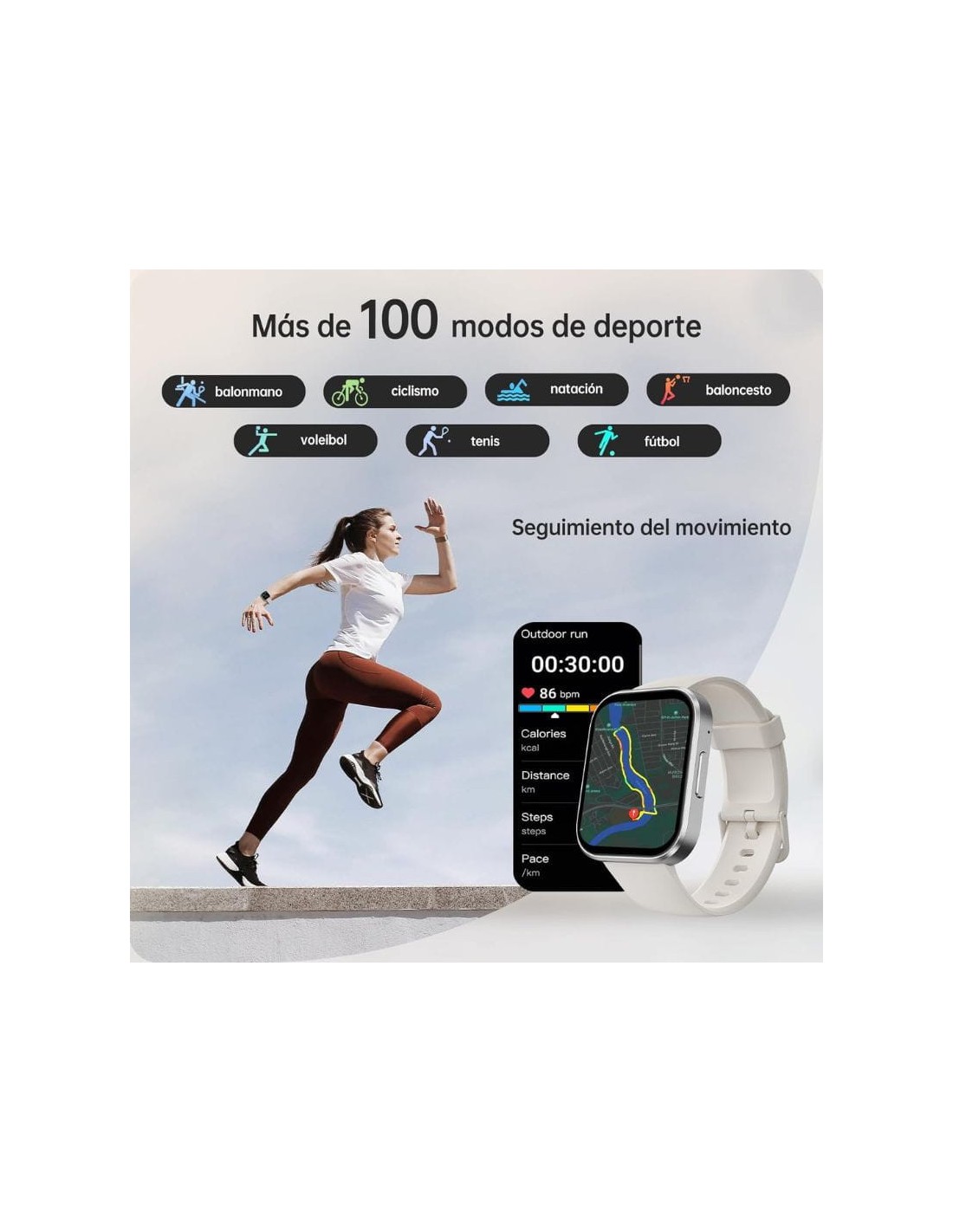 Oukitel BT103 Rosa/Dorado | Smartwatch en Logroño