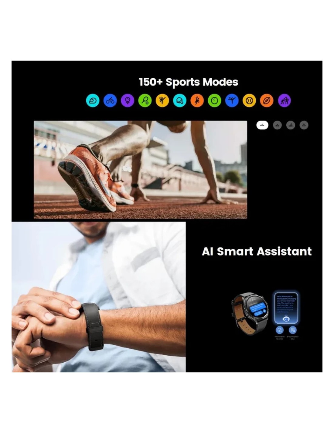 Mibro Watch GT Leather Negro | Smartwatch en Logroño