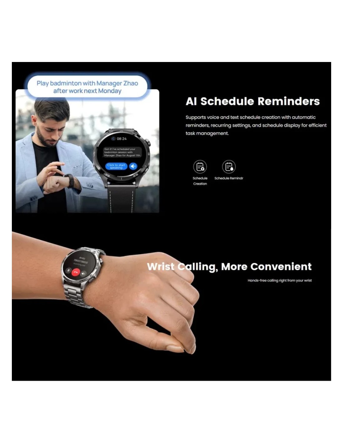 Mibro Watch GT Leather Negro | Smartwatch en Logroño