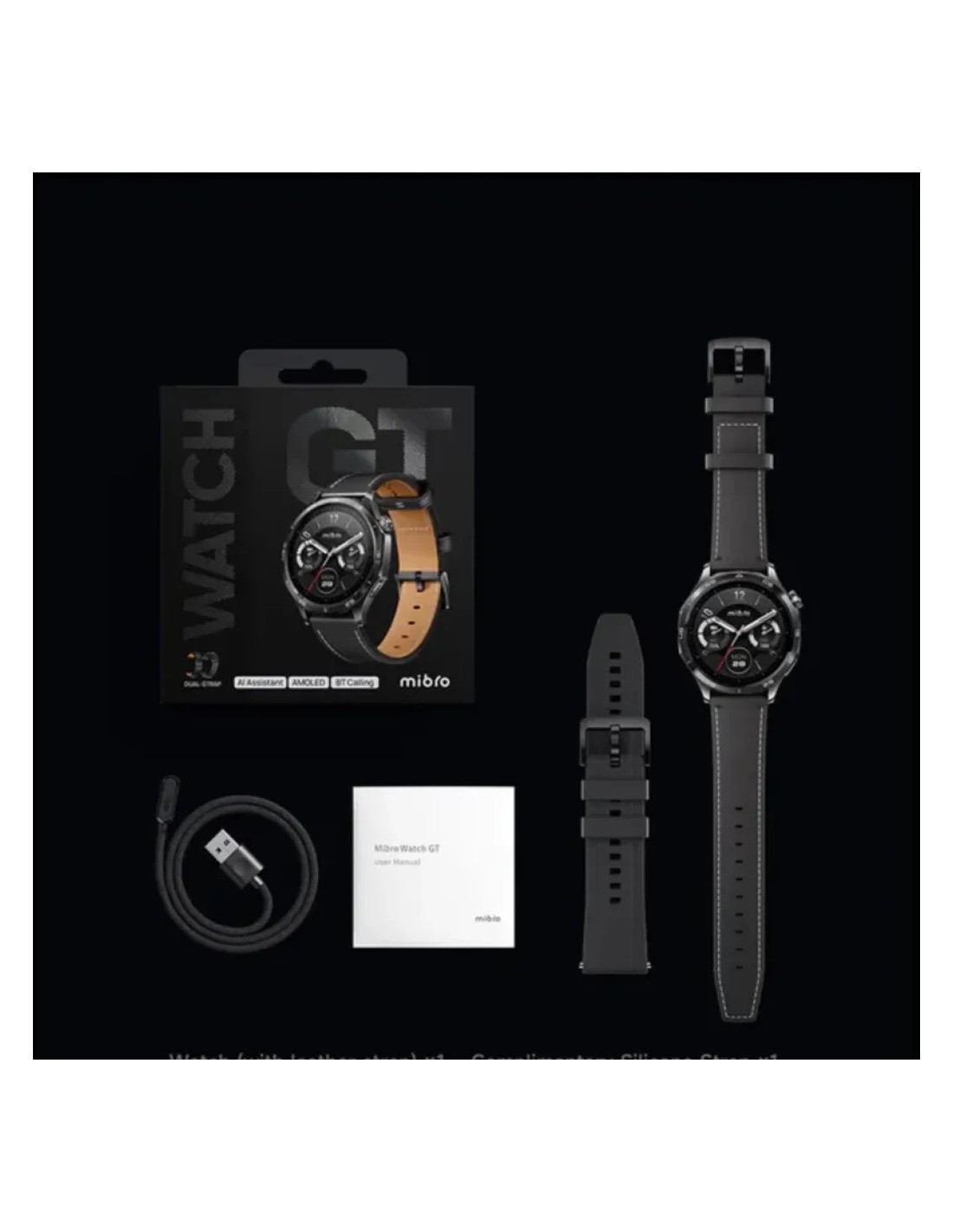 Mibro Watch GT Leather Negro | Smartwatch en Logroño