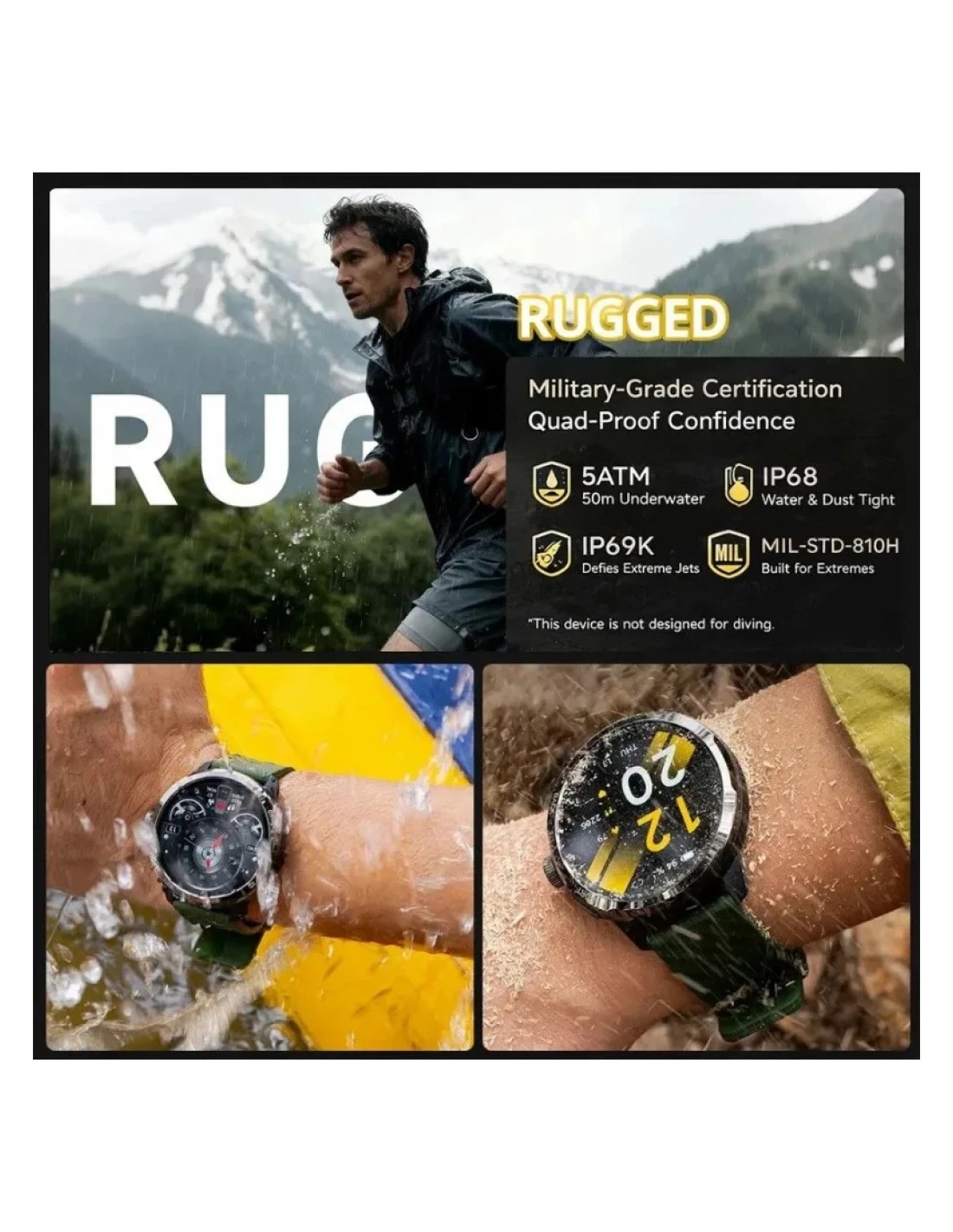 Ulefone Armor Watch Pro Negro | Smartwatch en Logroño