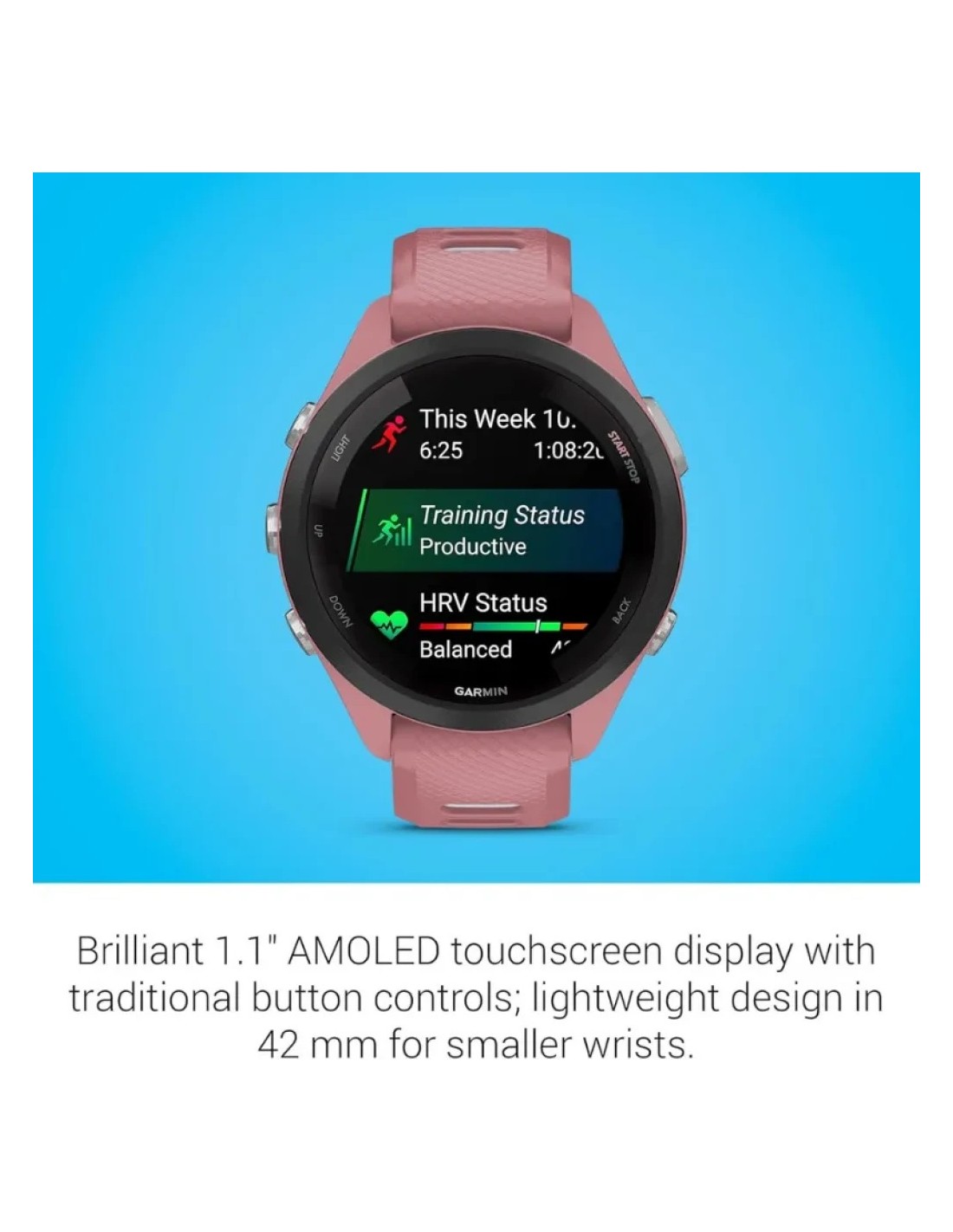 Garmin Forerunner 265S Rosa/Blanco | Smartwatch en Logroño