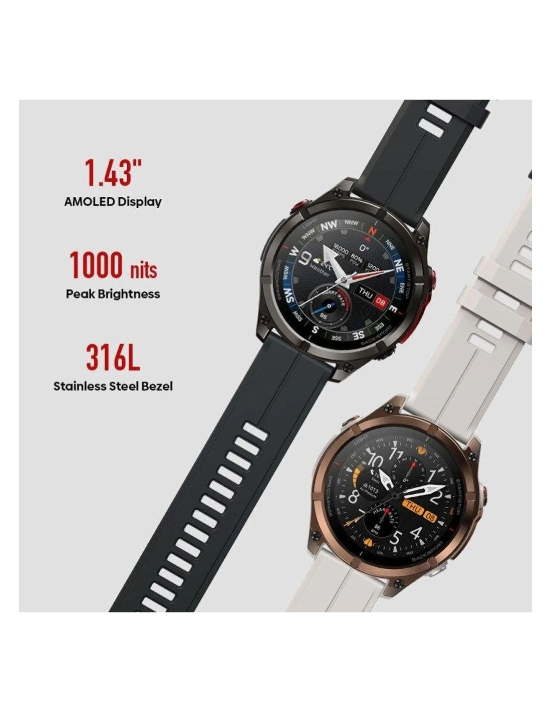 Zeblaze Stratos 4 Pro Negro | Smartwatch en Logroño