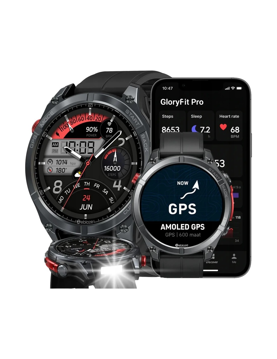 Zeblaze Stratos 4 Pro Negro | Smartwatch en Logroño