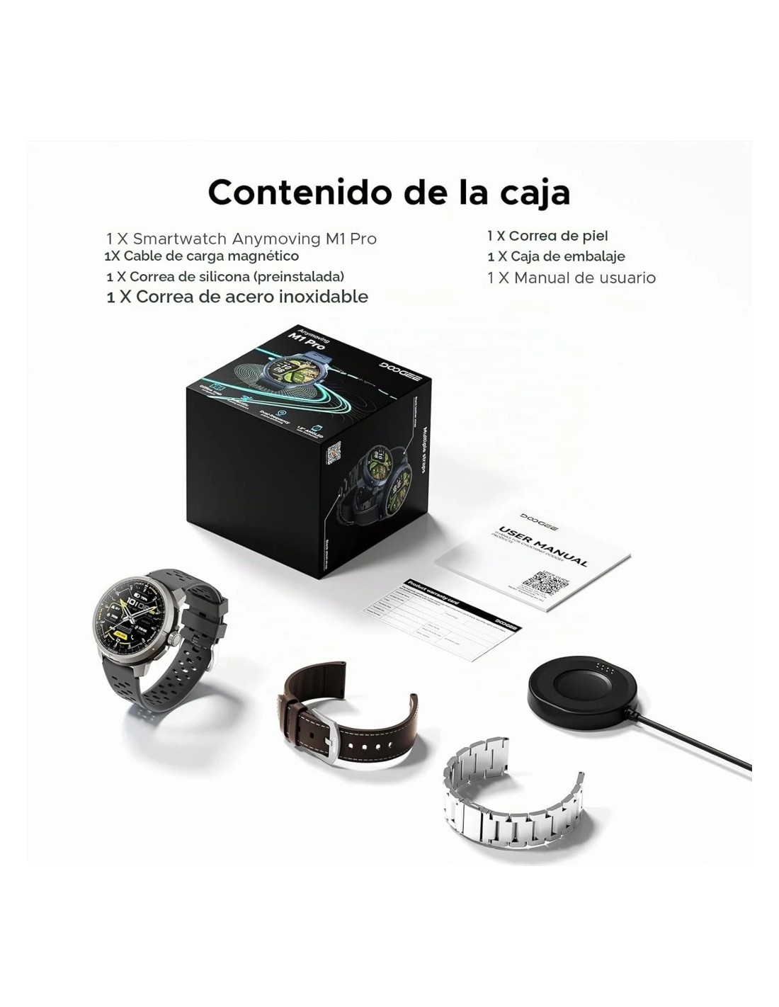 Doogee Anymoving M1 Pro Negro | Smartwatch en Logroño