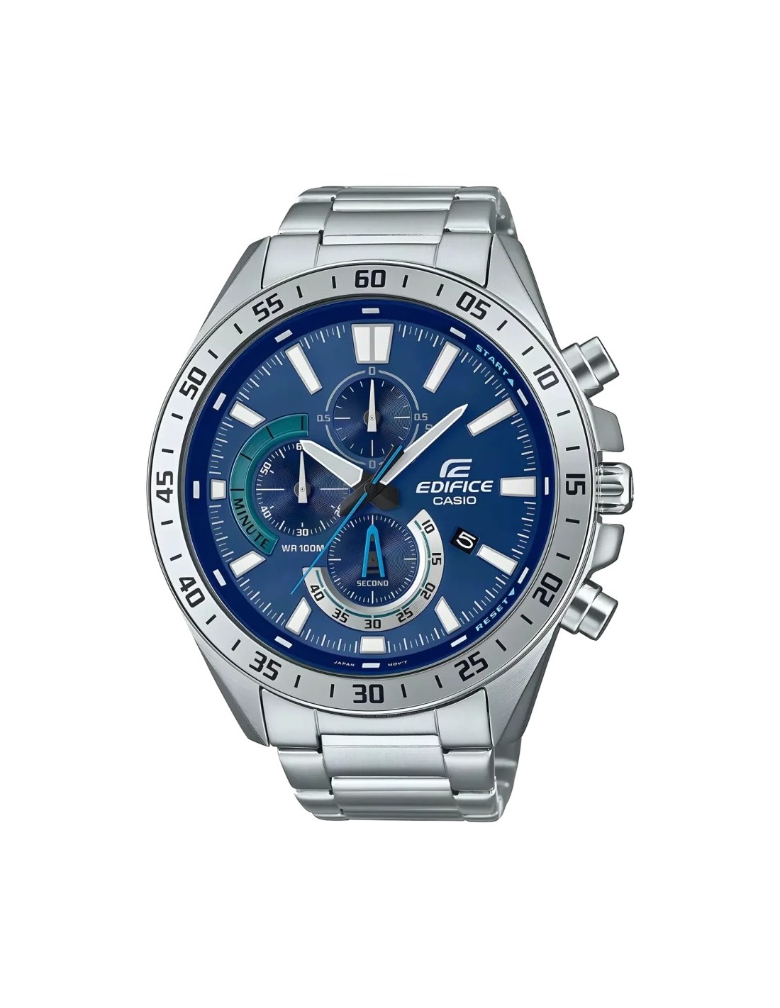 Casio Edifice EFV-620D-2AV Plata Azul Cronógrafo Analógico Batería 3